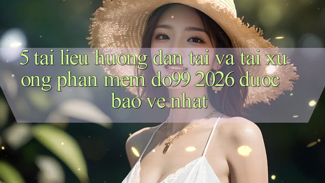 5. Tài liệu hướng dẫn Tải Và Tải xuống Phần mềm DO99 2026 Được bảo vệ Nhất