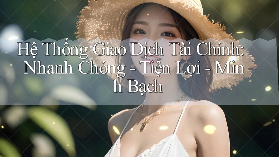 Hệ Thống Giao Dịch Tài Chính: Nhanh Chóng - Tiện Lợi - Minh Bạch