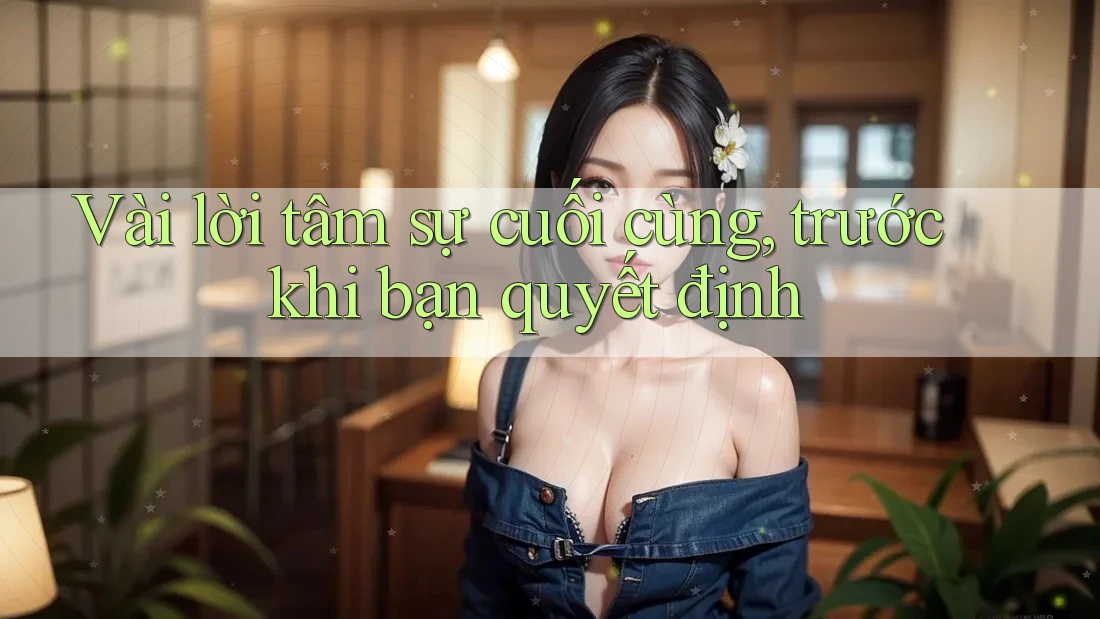 Vài lời tâm sự cuối cùng, trước khi bạn quyết định